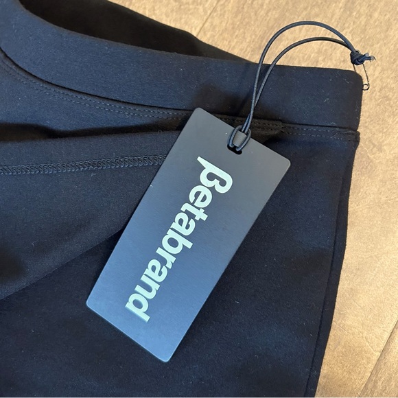 Betabrand Black pointe knit half wrap skirt with pants underneath small petite - Picture 5 of 8